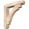 Ekena Millwork Merced Craftsman Smooth Bracket w/ Offset Brace, Douglas Fir, 5 1/2"W x 28"D x 28"H BKT0604X28X28MRC04SDF - alternate 1